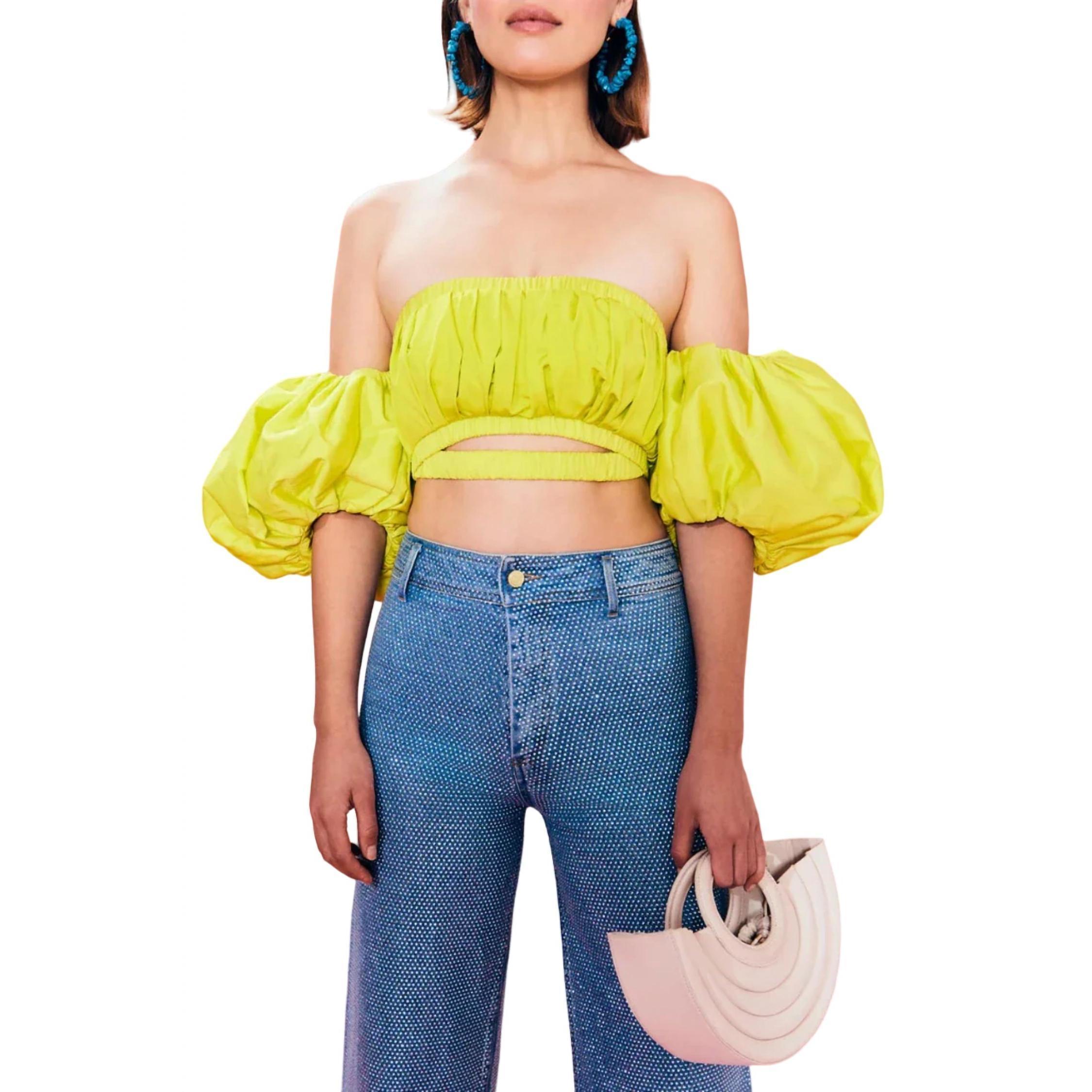New Cult Gaia Carly Top In Citron